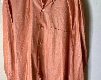 salmon colored shirt