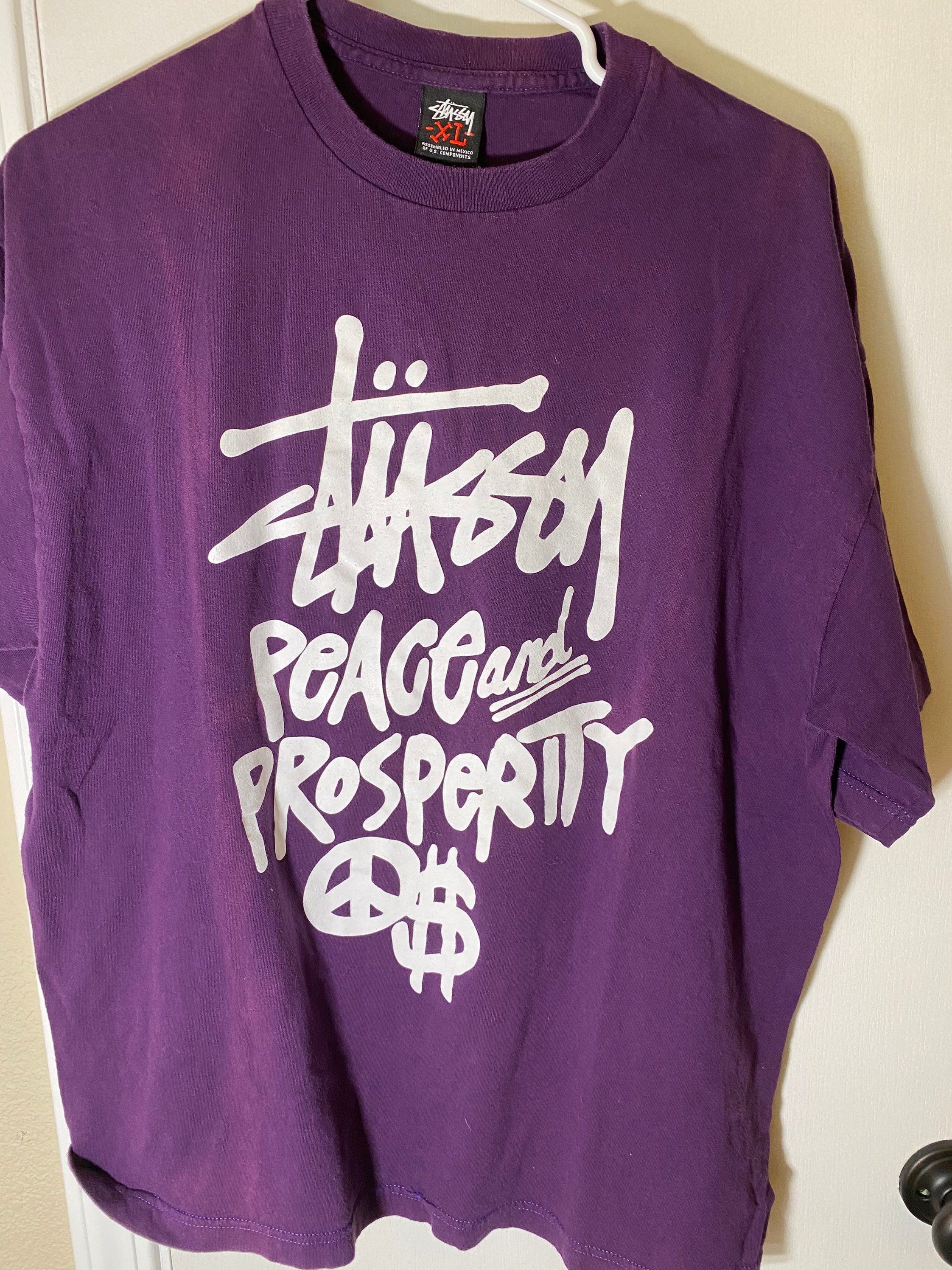 STUSSY PEACE PROSPERITY T-SHIRT Tシャツ/カットソー(半袖/袖なし ...