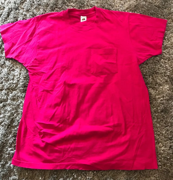 sendt fornuft med uret Vintage T Shirt 80s Single Stitch Fruit of the Loom Blank Pink - Etsy