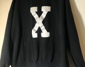 Vtg Malcolm X all Sewn Logo Crewneck Sweatshirt. Size 3 XL.