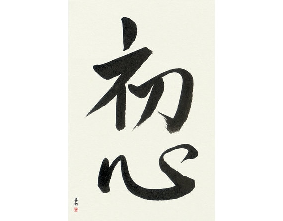 Anfanger Mind Japanische Kalligrafie Original Signiert Etsy