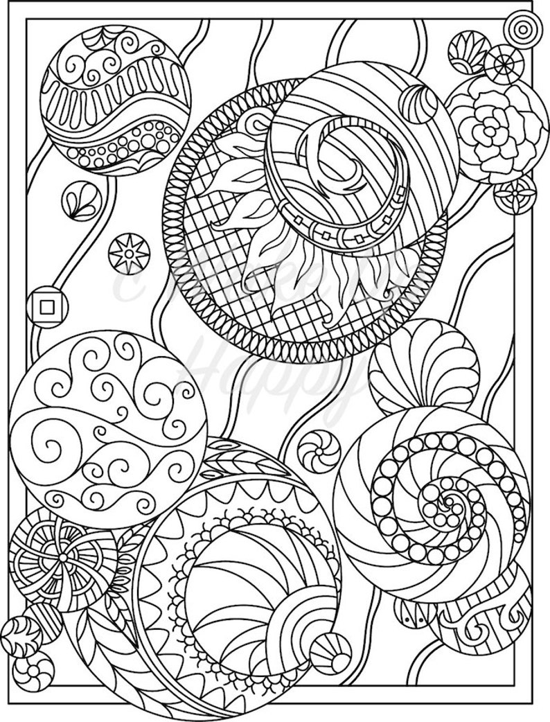 Download Adult Coloring Page immediate download & printable | Etsy