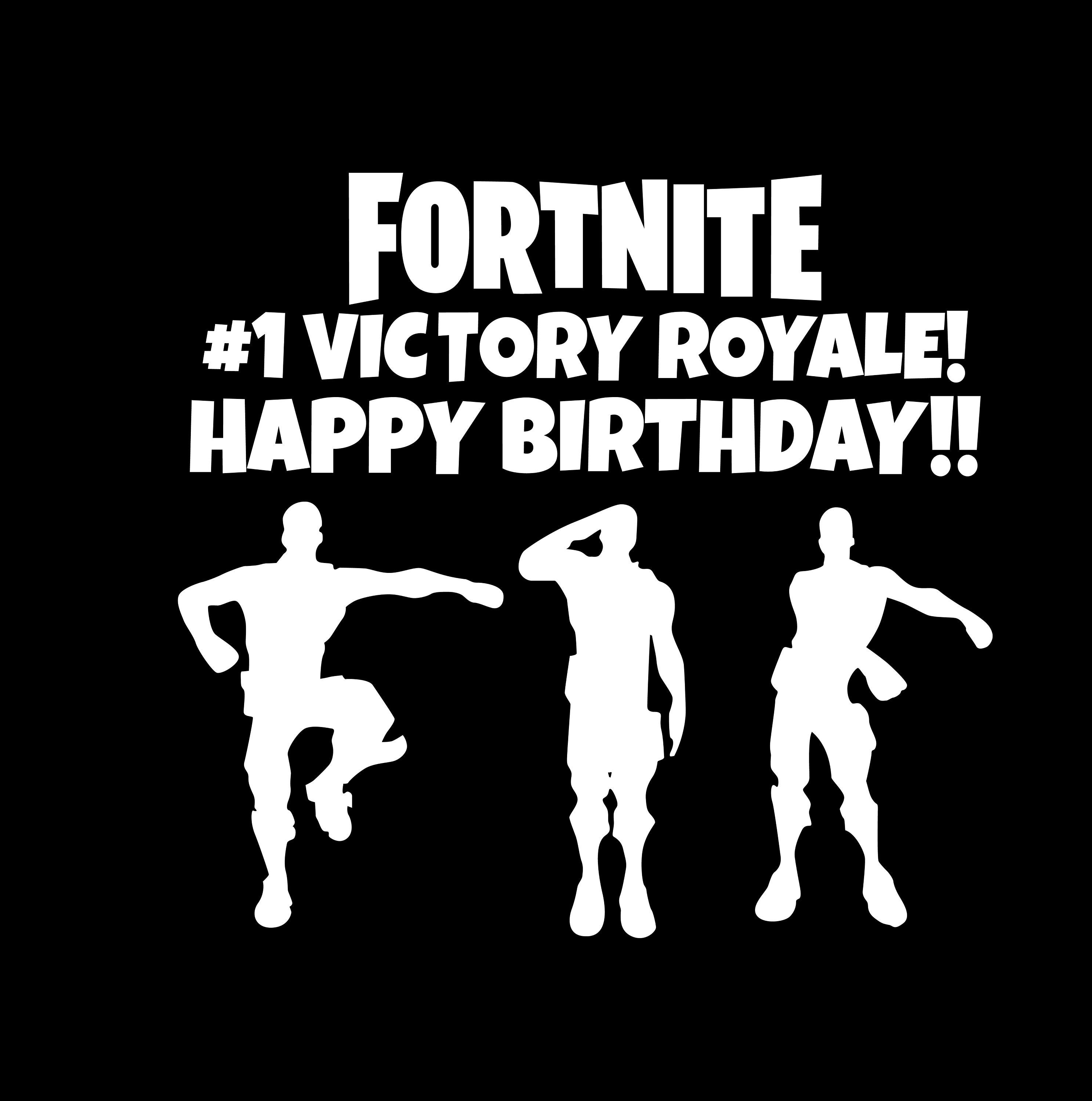 Download Fortnite Birthday Design White jpg PNG SVG and AI | Etsy