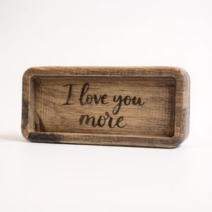 Personalized Wooden Tray with Engraved Scripture, Wedding, Housewarming, Religious Gift. Cash All Tray.