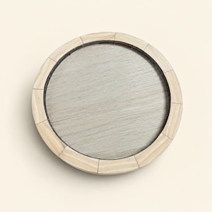 Round Wood Frame Unfinished 12 assembled pieces  Pine : DIY Rustic Wall Art Decor