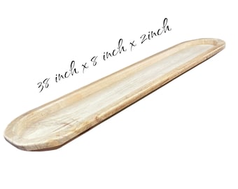 Extra Large Rustic Dough Bowl: Handmade Pine Wood Farmhouse Centerpiece