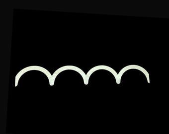 Scalloped Nursery Wall Trim, 16 Pack Decorative Wood Border