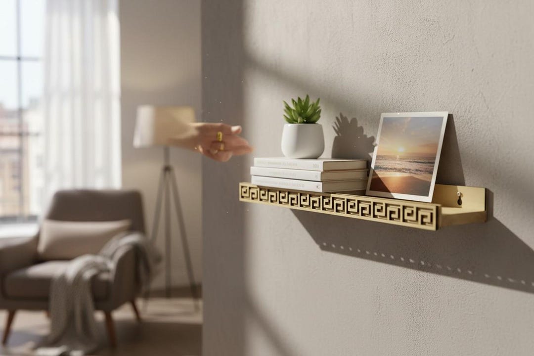 Greek Shape Rack Floating Shelf: Greek Key Pattern, Wall Decoration Solution. - Etsy