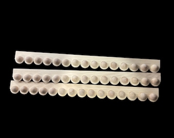 Scalloped bobbin Trim pine Wood 3pc Set: Classic Shelf Edge Decor