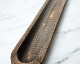Wooden Bowl 30 Inch: Hand Carved Natural Wood Rustic Centerpiece for Farmhouse Kitchen Decor