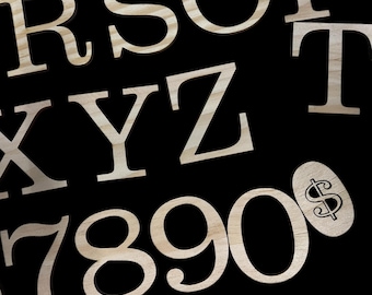 Unfinished Wood Letter, Numbers, Laser-Cut Wall Decor, Capital DIY Crafts