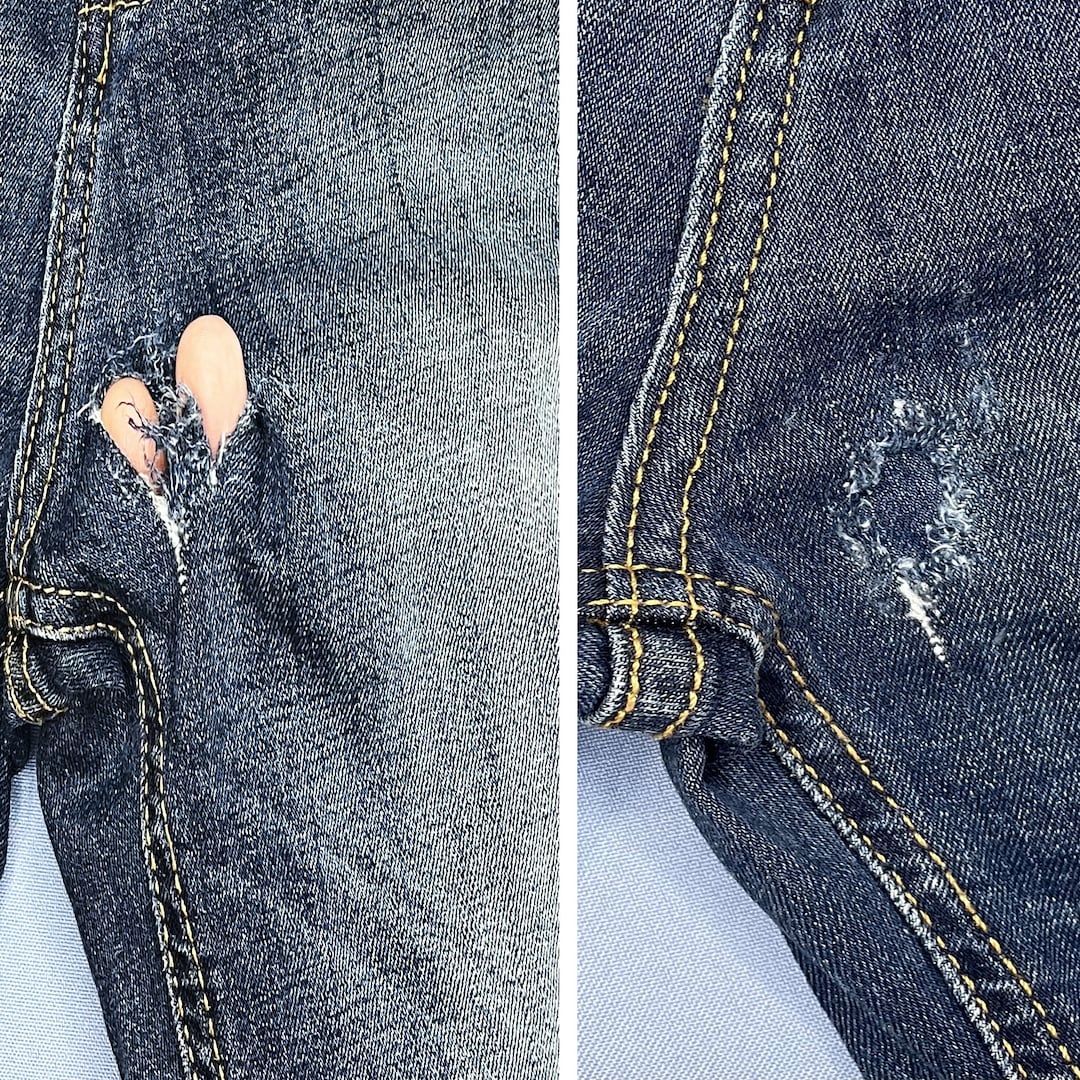 Visible Mending Patching The Crotch Of Jeans Visible Mending Patch