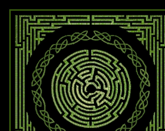 Large CELTIC KNOT MAZE Medallion Cross Stitch Pattern (approx. 18"x 17.75")(Color Chart & Key)