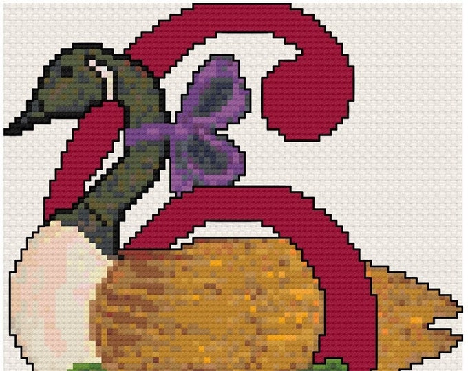 12 Days of Christmas "SIX GEESE a LAYING"  Counted Cross Stitch - Needlepoint (approx. 3.6"x3.8") (Color Key & Charts)