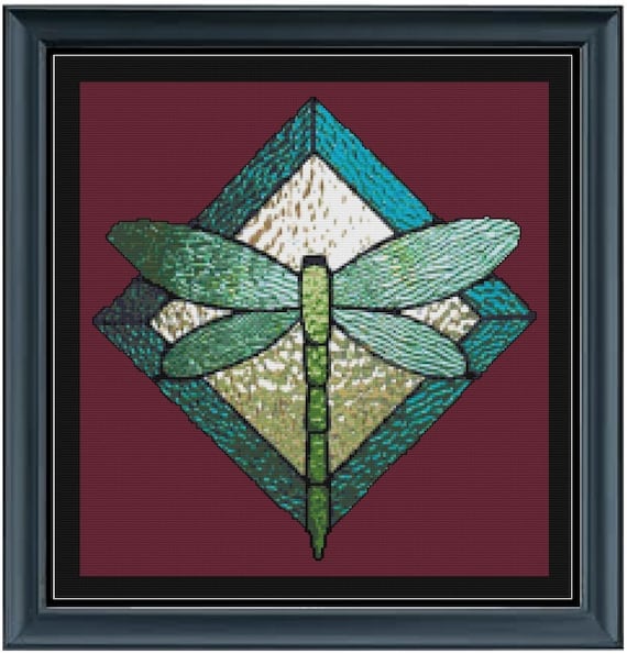 Stained Glass Dragonfly Pattern