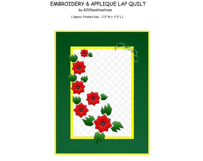 Embroidery & Applique LAP QUILT PATTERN (Applique, Embroidery, Crazy Quilting)