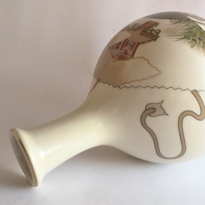 Japanese Vase, Asian Ceramic Pottery, Signed Porcelain Pot, Hand-Painted Studio Pottery, Signed & Stamped Sensu, Collectible Flower Bud Vase