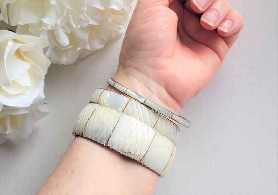 Retro Brass Bangles, Vintage Stackable Bracelets,… - image 4