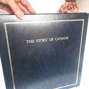 Commemorative Stamp Collection, Story of Canada Collector Book 1982-84, 1980s Canadian Philatelist Binder, Heritage Stamps & Auth. Cert.