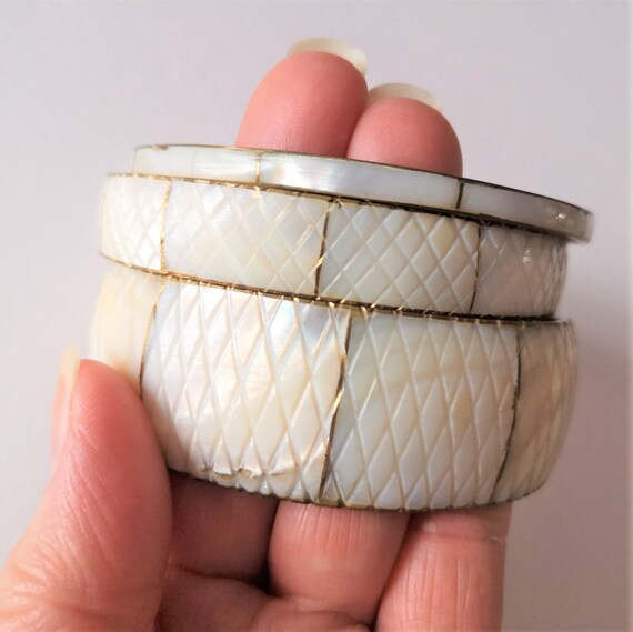 Retro Brass Bangles, Vintage Stackable Bracelets,… - image 3