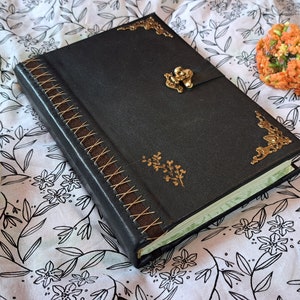 Hardcover leather bound journal - A5 format - Dark Academia inspired