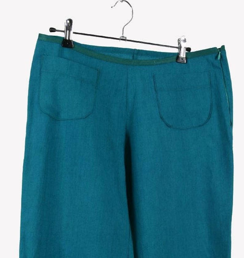 flared pants 70s style handmade and organic dye canvas pants Cotton pants