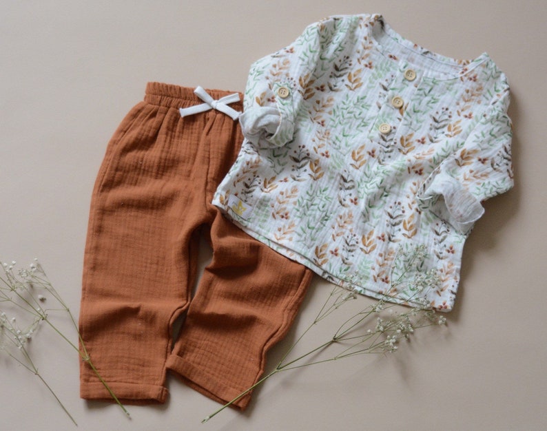 Baby Boy Muslin Clothing, Baby Muslin Set, Boys Double Gauze Clothing ...