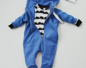 Baby boy warm romper for cold weather