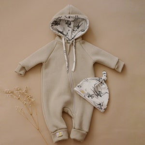 Pelele mostaza para bebé niño, conjunto unisex para bebé, ropa de algodón para bebé, ropa de algodón para niños, regalo para baby shower, conjunto neutro para bebé