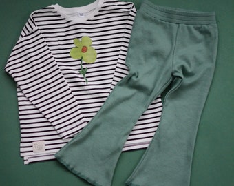 Girls Striped Top Flared Pants from 9 months to 10 years, Baby Girl Trousers , Toddler Girl Long Sleeve, Girls Gift