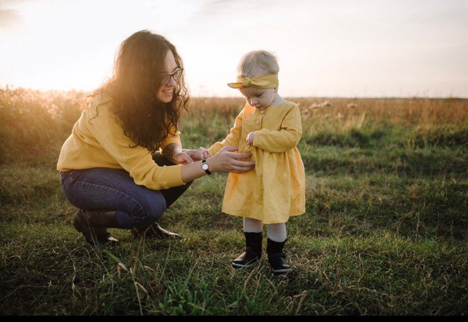 Baby Girl Rustic Dress Baby Girl Linen Clothing Toddler Girl Etsy