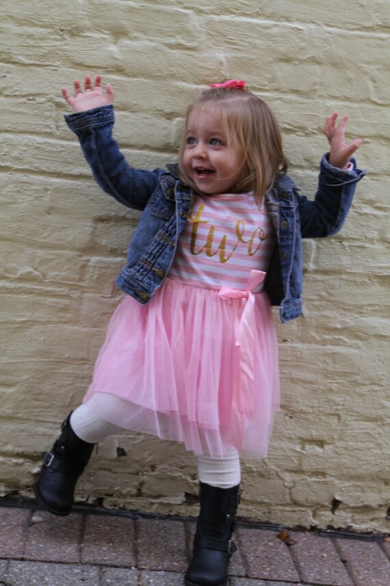 second birthday dress Second birthday outfit, 2nd birthday dress, pink tutu dress with gold, cake  smash outfit, tiara crown, dress for girls second birthday