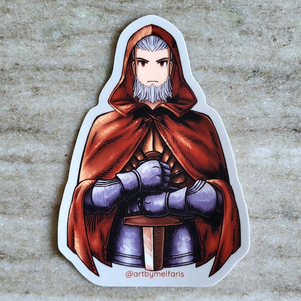 Cid Orlandu Vinyl Sticker, Final Fantasy Tactics