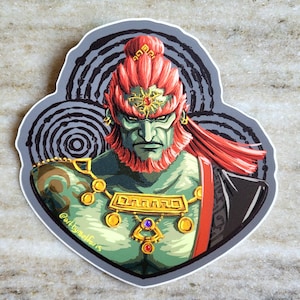 Ganondorf Vinyl Sticker, Matte Finish, Tears of the Kingdom