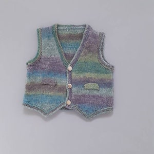 Hand knitted baby waistcoat