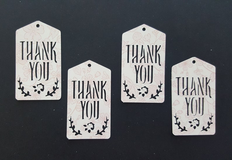 20 Thank You Gift Tags Assorted Patterns Wedding Guest Etsy Canada