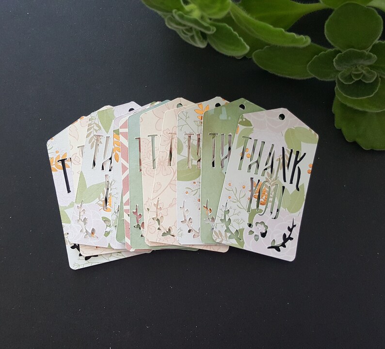 20 Thank You Gift Tags Assorted Patterns Wedding Guest Etsy