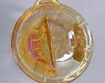 Piatto vintage in vetro di carnevale alla calendula