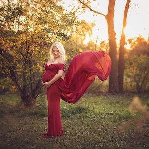 Baby Shower Dress-White Maternity Dress for Photo Shoot-Photo Shoot Maternity Dress-Long Maternity Dress for Wedding-White Maxi Gown-GRETA wine