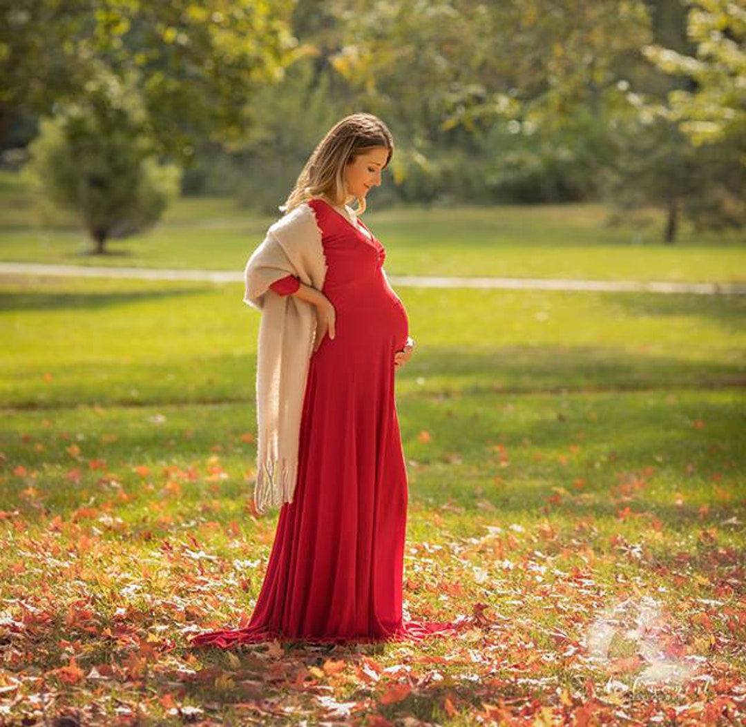 Maternity Dress for Photo Shootlong Sleeve Maternity Gown for Baby