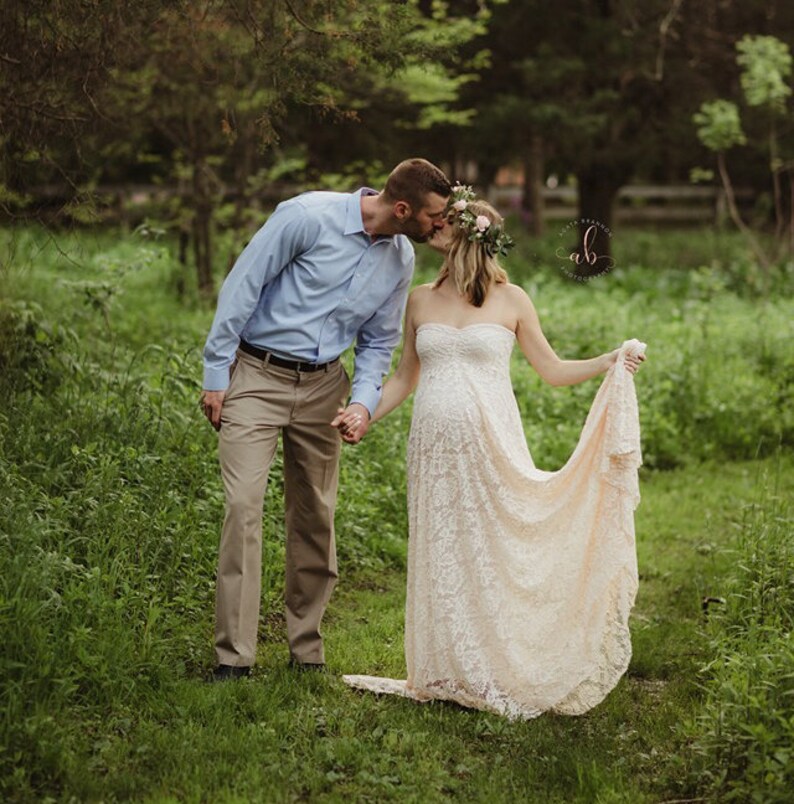 Lace Maternity Dress for Wedding Photo Shoot and Baby Etsy