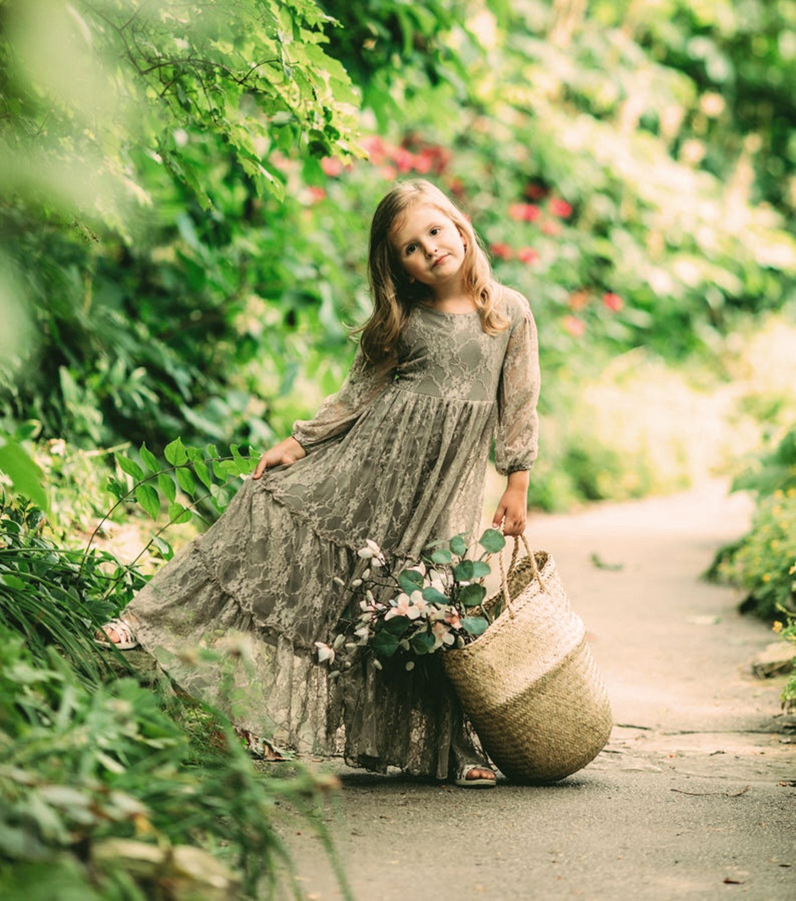 Lace Girl Dressboho Lace Dresslace Bohemian Girl Etsy