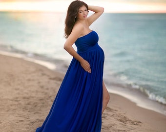 Maternity Gown for Photo Shoot-Baby Shower Dress-Sleeveless Maternity Dress -Maxi Gown-Pregnancy Dress-Maternity Dress-CHARLOTTE Dress