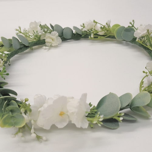 Baby's Breath Flower Crownflower Girl Crown Ivorywedding Etsy