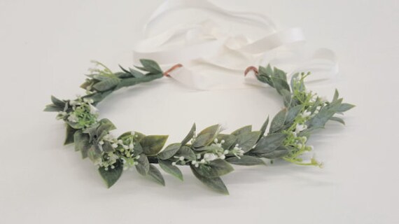 Baby S Breath Flower Crown Bridal Flower Crown Bridesmaid Etsy