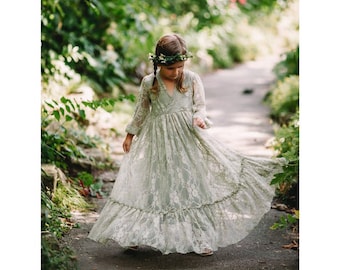 girls boho white dress