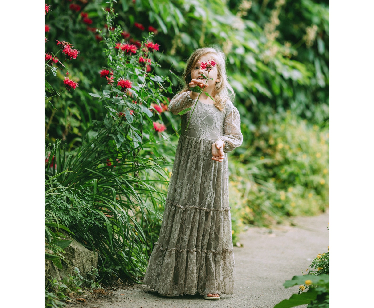 Lace Girl Dressboho Lace Dresslace Bohemian Girl Etsy