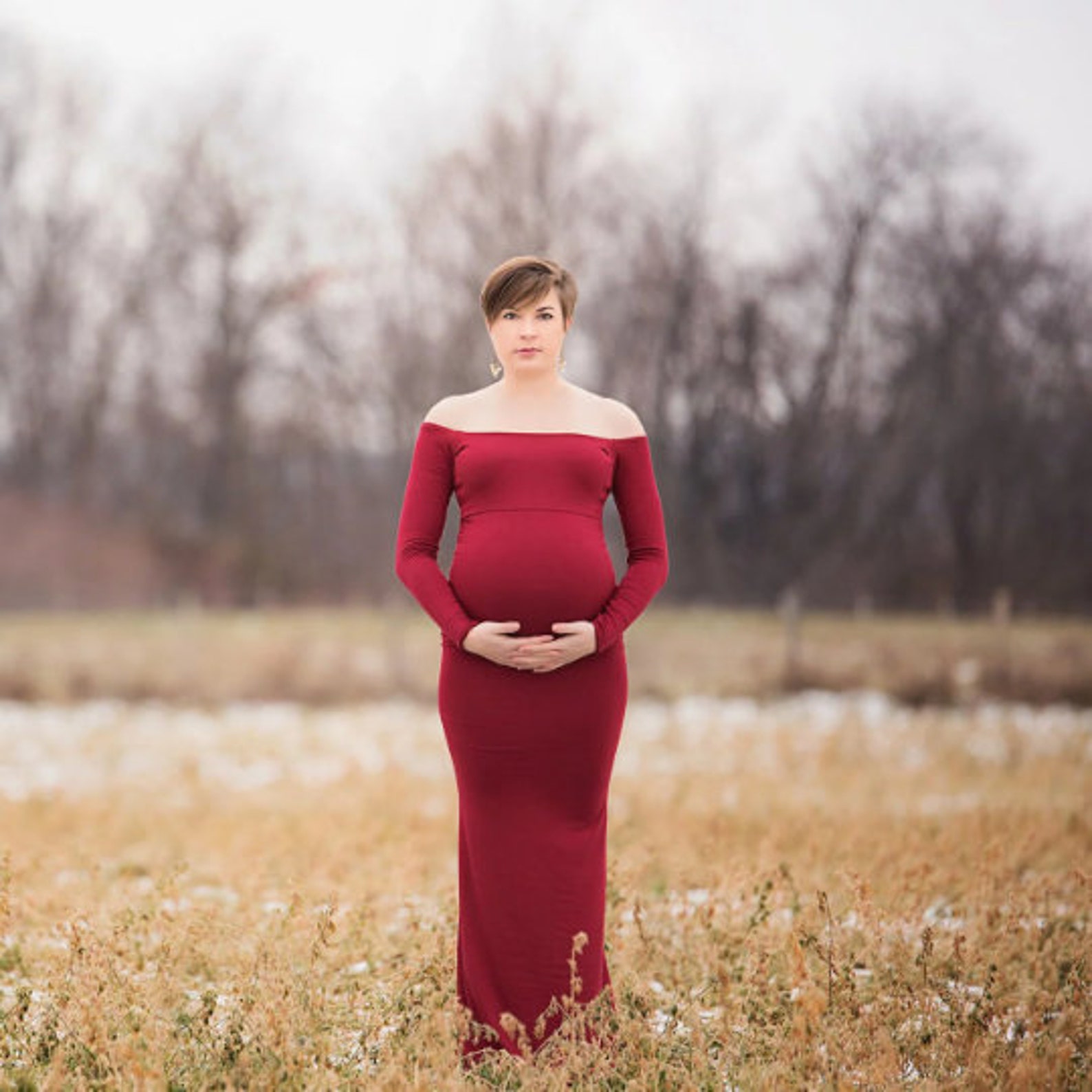 Fitted Maternity Dress for Photo ShootLong Maternity Dress Etsy