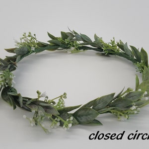 Flower crown for Flower Girl, Bridal, Bridesmaid-Flower Girl headband-Flower Girl flower crown-greenery crown-Olivia Flower Crown image 2