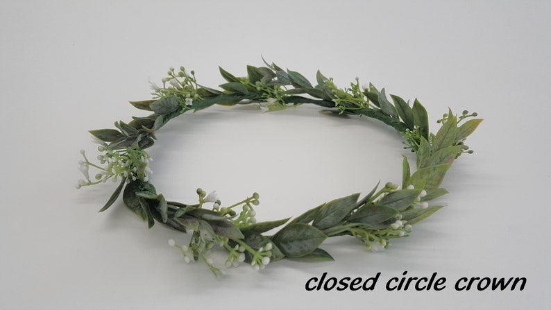 Flower crown for Flower Girl, Bridal, Bridesmaid-Flower Girl headband-Flower Girl flower crown-greenery crown-Olivia Flower Crown image 2